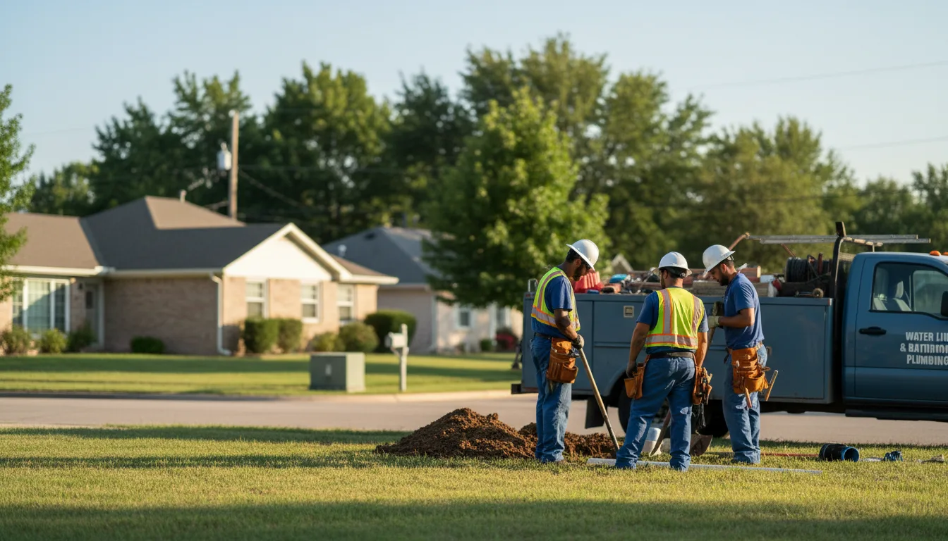 Residential water line and bathroom plumbing service in Valleyford, WA